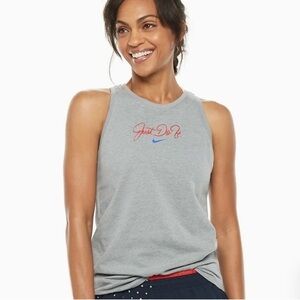 Nike Gray Tank Top with Red and Blue Logo small